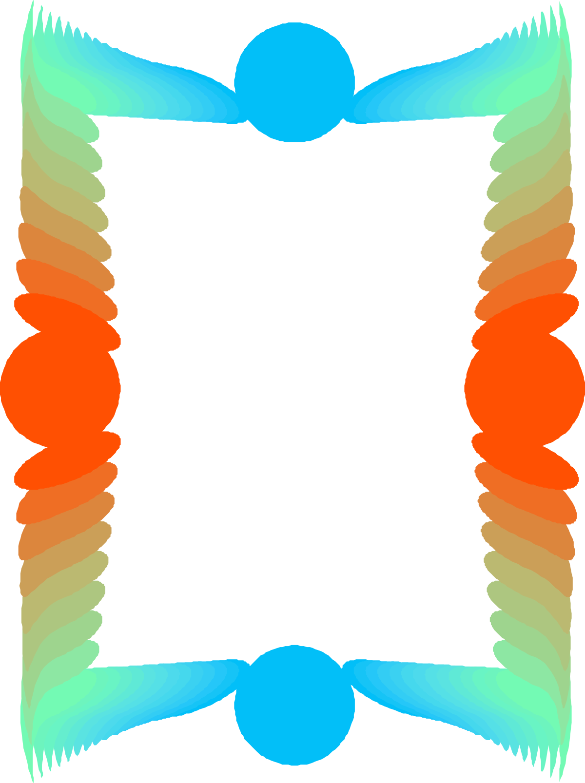 Square Frame with Blue and Orange Border Clipart for Versatile Use