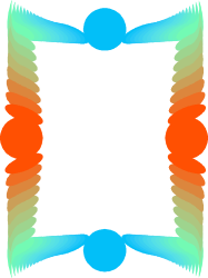 Square Frame with Blue and Orange Border Clipart for Versatile Use