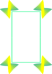 Yellow Flower Frame Clipart - Beautiful Square Border Design