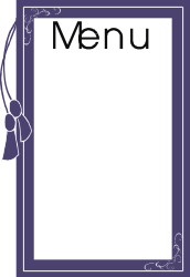Purple Menu Frame Clipart - Elegant Business Borders Design