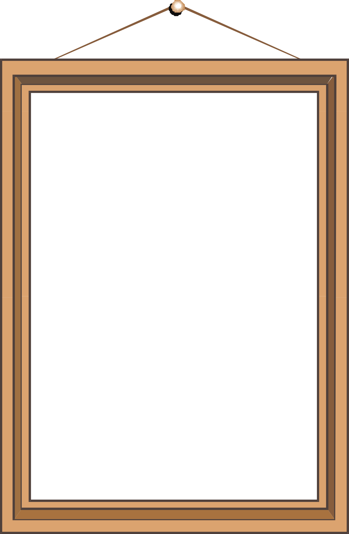 a wooden frame with a string hanging on it clip art png transparent Wooden Frames and Borders Clipart - Versatile Decorative Elements