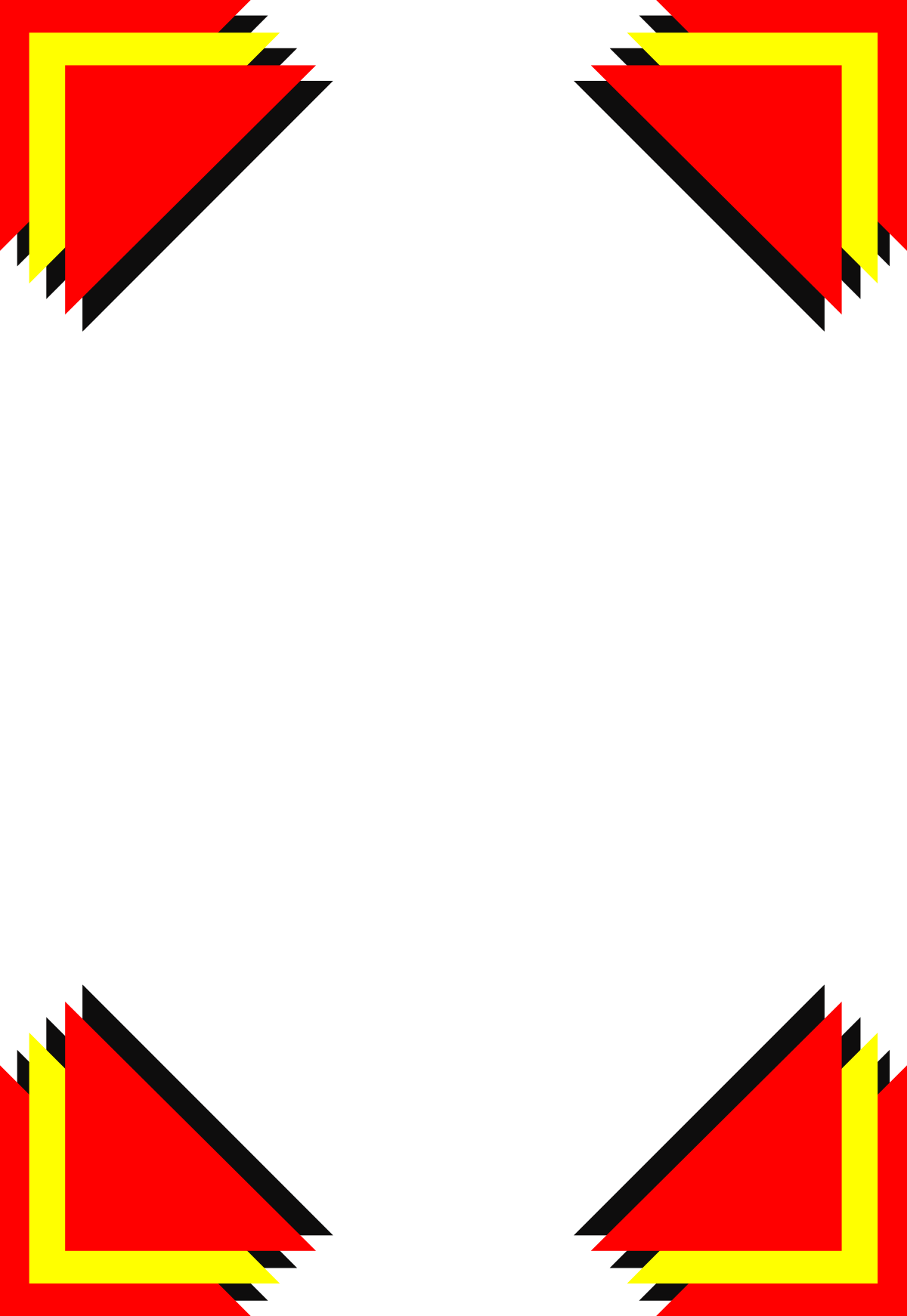 Red and Yellow Square Clipart with Dynamic Arrow Design