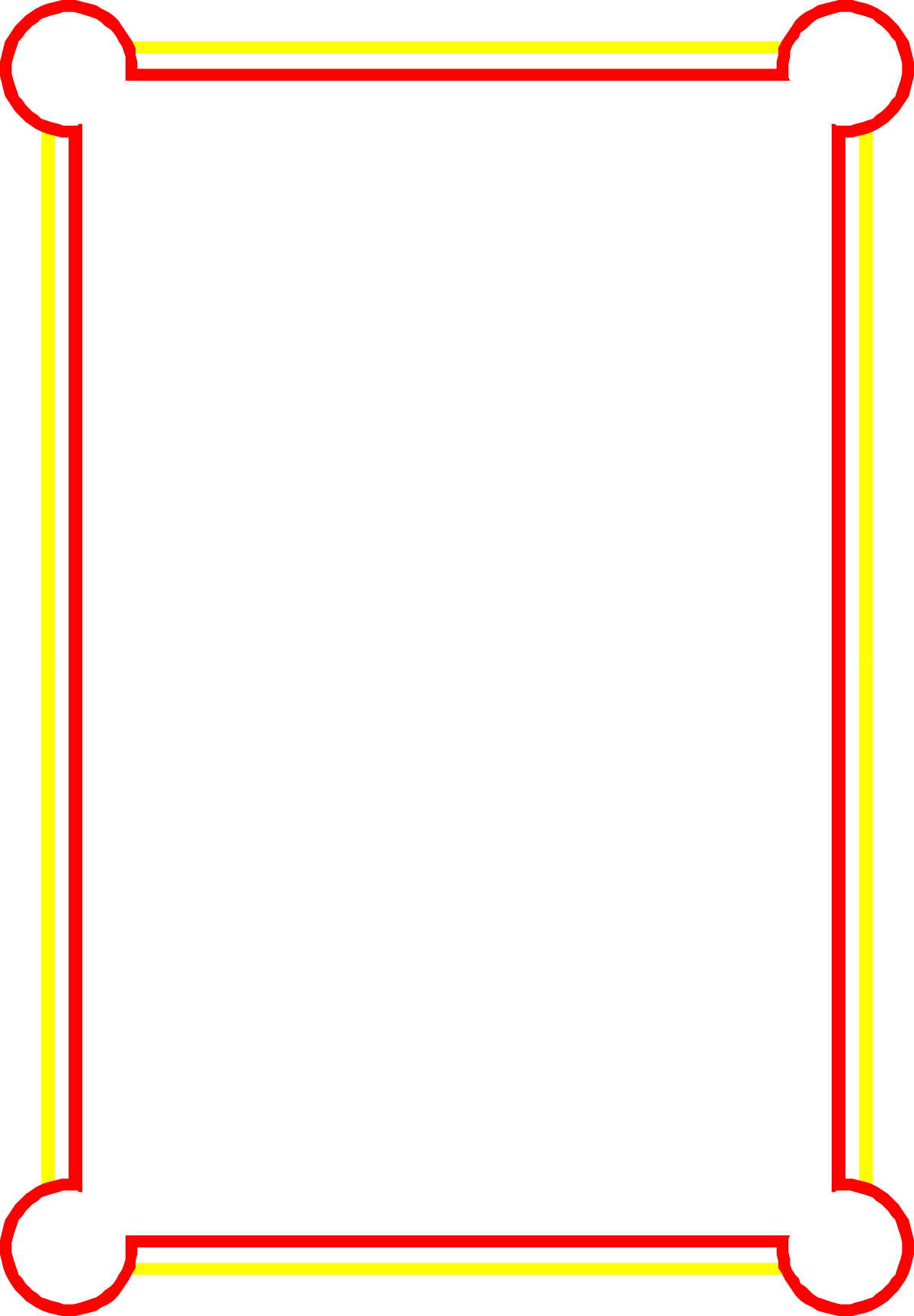 Red and Yellow Frame Clipart: Vibrant Borders for Creative Designs