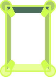 Green Frame with White Border Clipart - Stylish Borders and Frames for Creative Projects