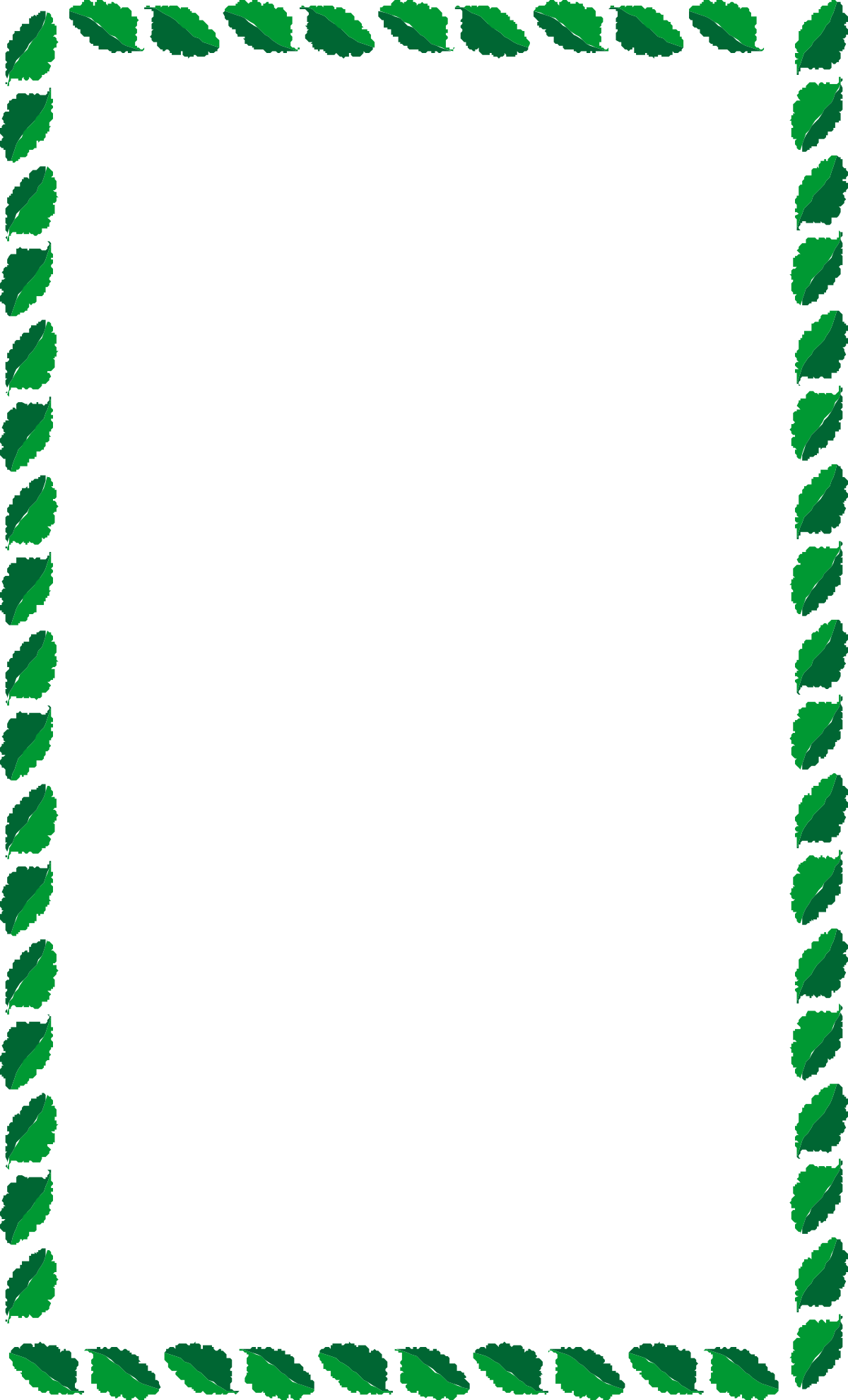 a green leaf frame clip art png transparent Green Leaf Frame Clipart - Elegant Borders with Nature Elements