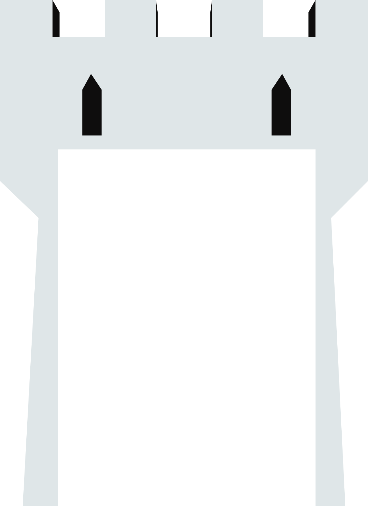 Castle Clipart: Elegant Fortress on a White Background