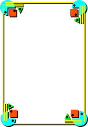 Yellow Border Square Frame Clipart for Creative Designs