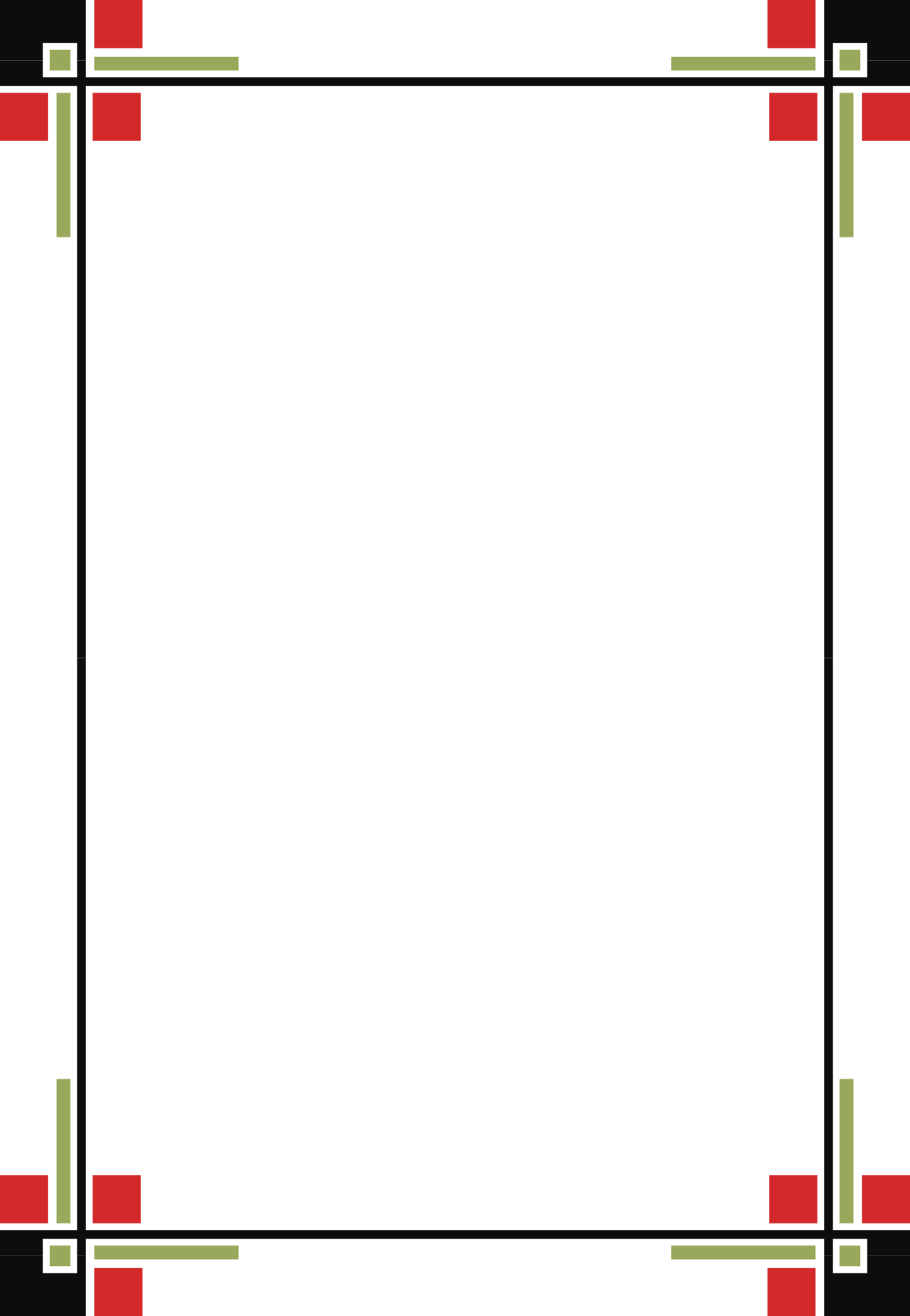 Red and Green Borders Square Frame Clipart for Creative Designs