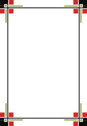 Red and Green Borders Square Frame Clipart for Creative Designs