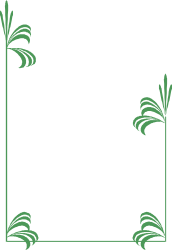 Green Leaves Square Frame Clipart - Elegant Borders for Design Projects