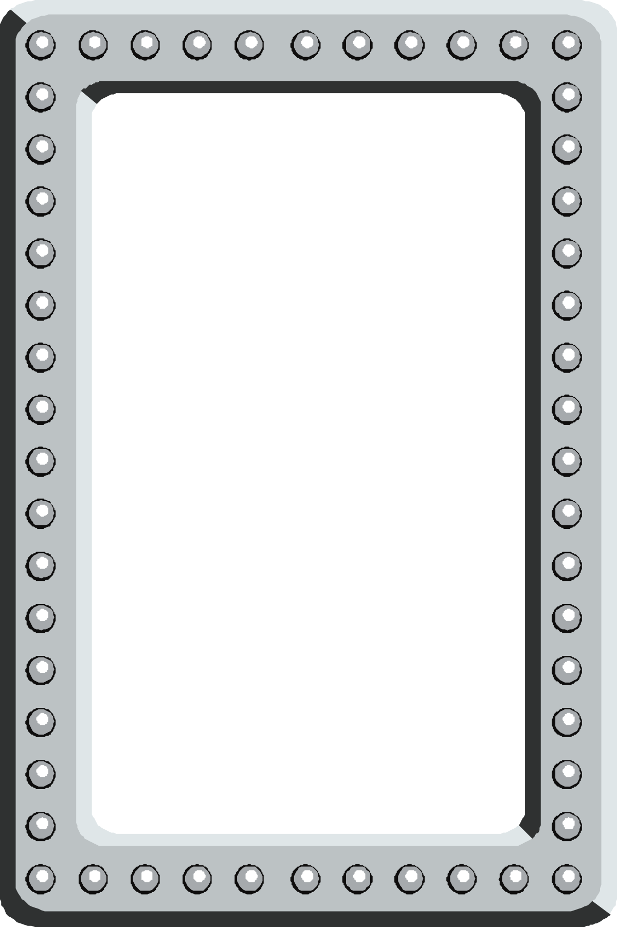 Metal Frame with Rits Clipart - Creative Borders and Miscellaneous Designs