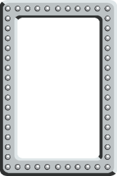 Metal Frame with Rits Clipart - Creative Borders and Miscellaneous Designs