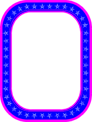 Blue and Pink Starry Frame Clipart for Creative Designs