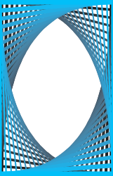 Elegant Blue Square Frame on Black Background Clipart