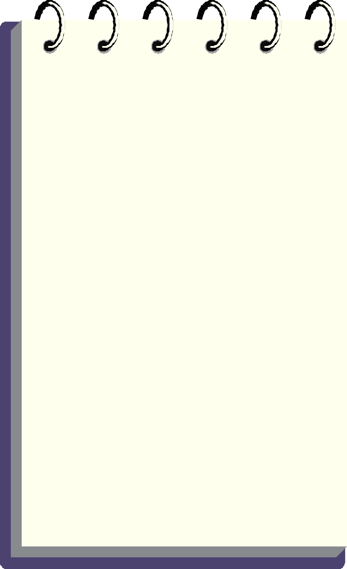 Blank Notepad Clipart for Business Borders | Creative SVG Design