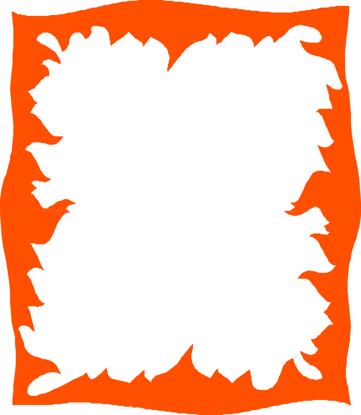 Square Frame with Leaves Clipart - Elegant Borders for Design Projects