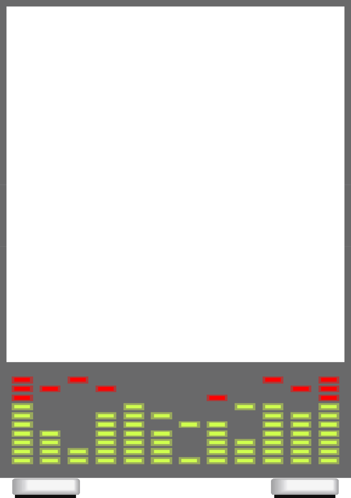 Borders Clipart: Vibrant Computer Screen with Red and Green Display