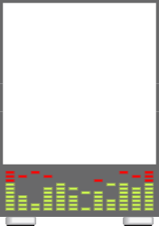 Borders Clipart: Vibrant Computer Screen with Red and Green Display