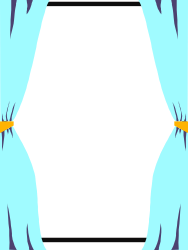 Blue Curtain Clipart with Black Background - Elegant Design Elements