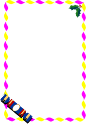 Colorful Christmas Frame with Tree and Santa Claus Clipart