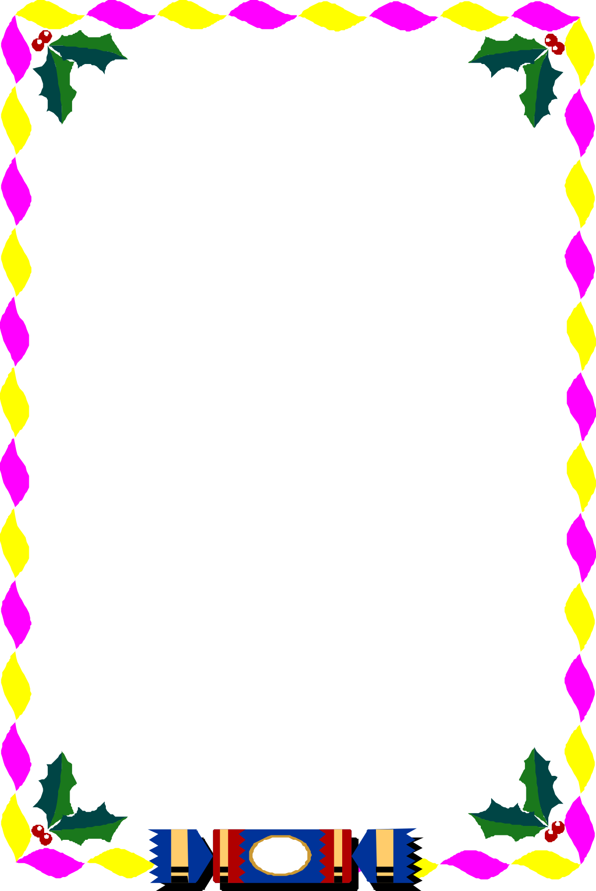 Colorful Christmas Themed Borders for Holiday Clipart