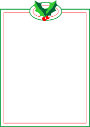 Holly Borders for Holiday Clipart: Festive Blank Paper Designs