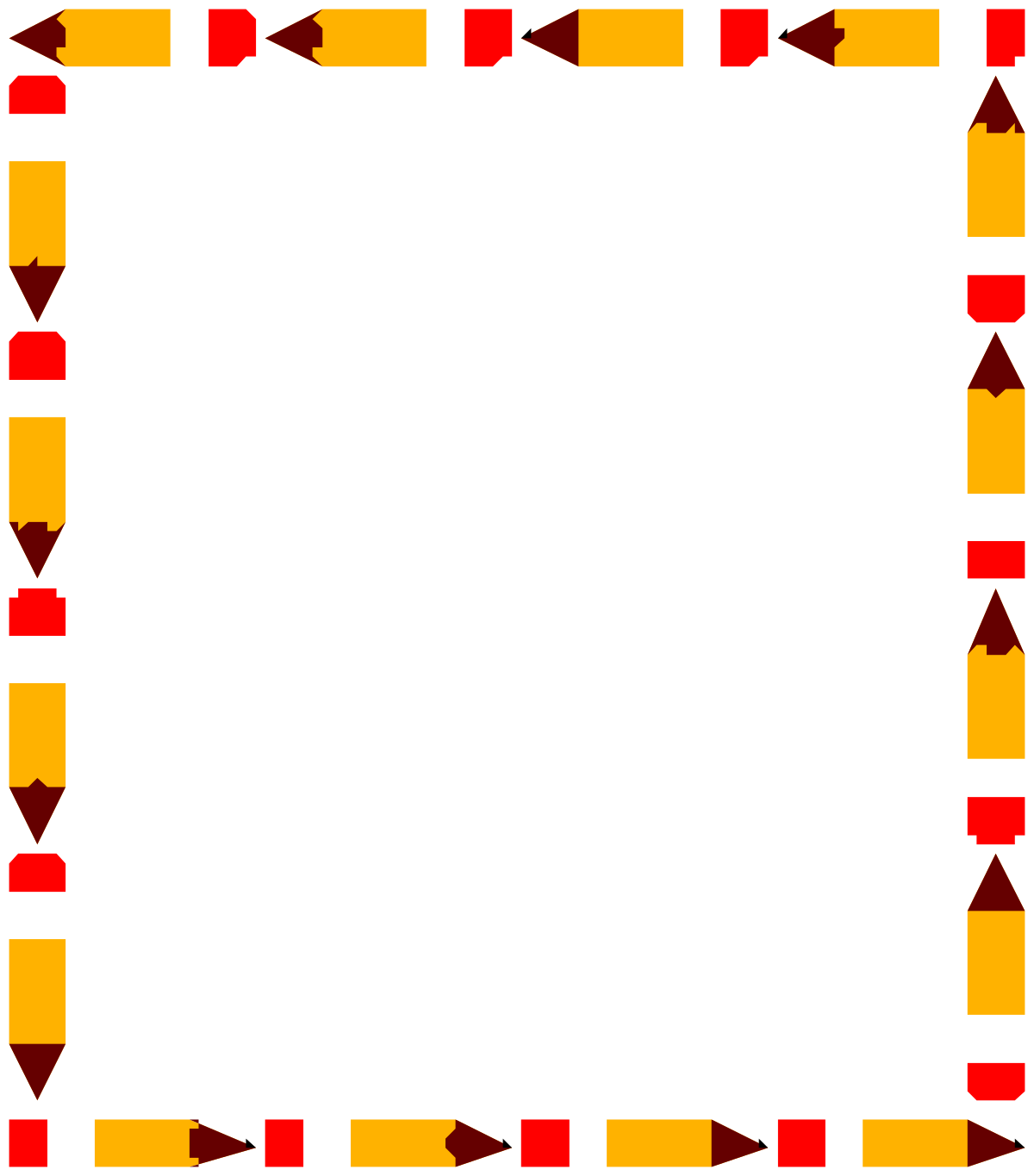 Square Frame with Arrows Clipart - Business Borders Design