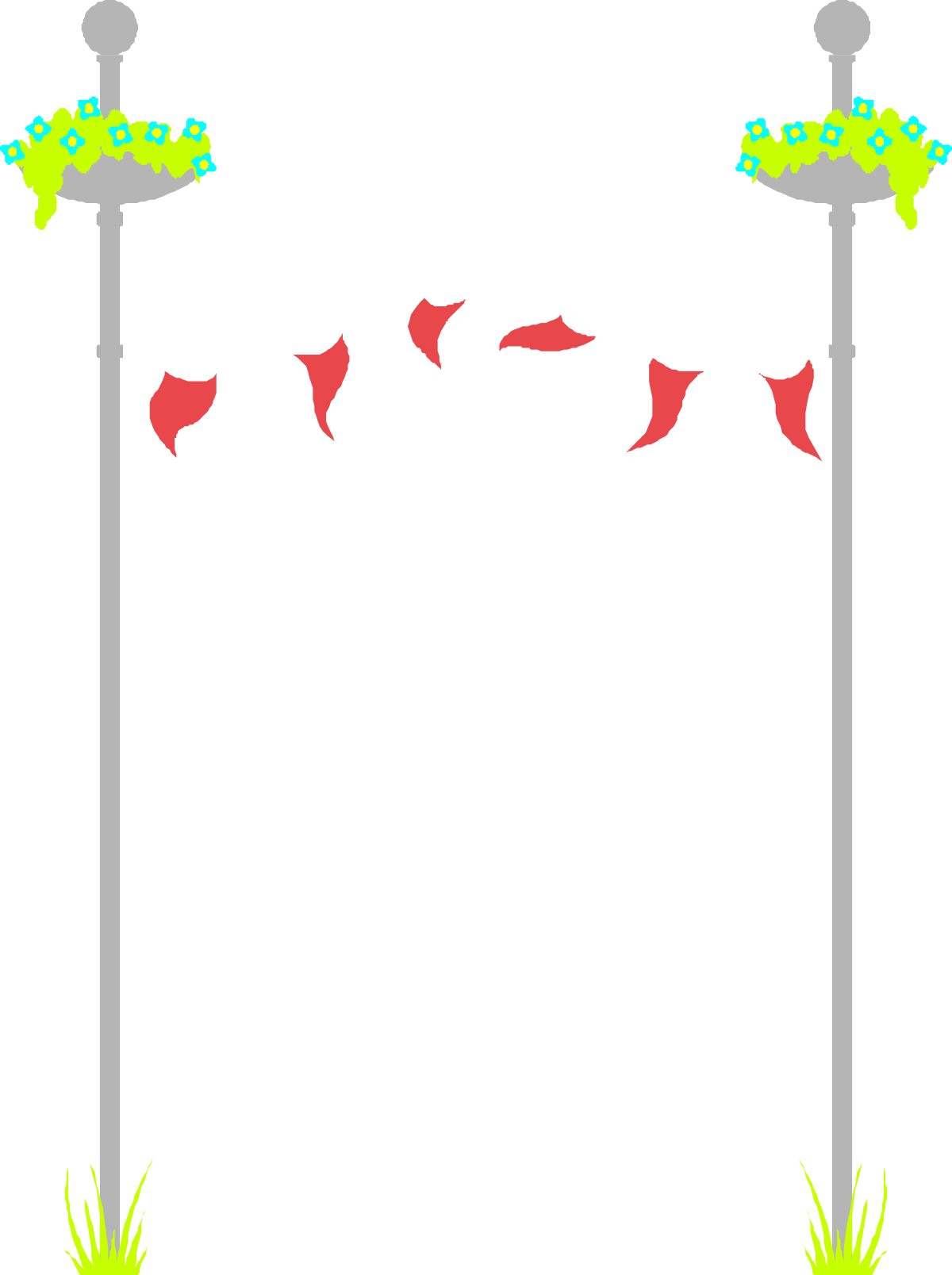 a white and green arch with a ribbon clip art png transparent White and Green Arch with Ribbon Clipart - Elegant Borders and Frames