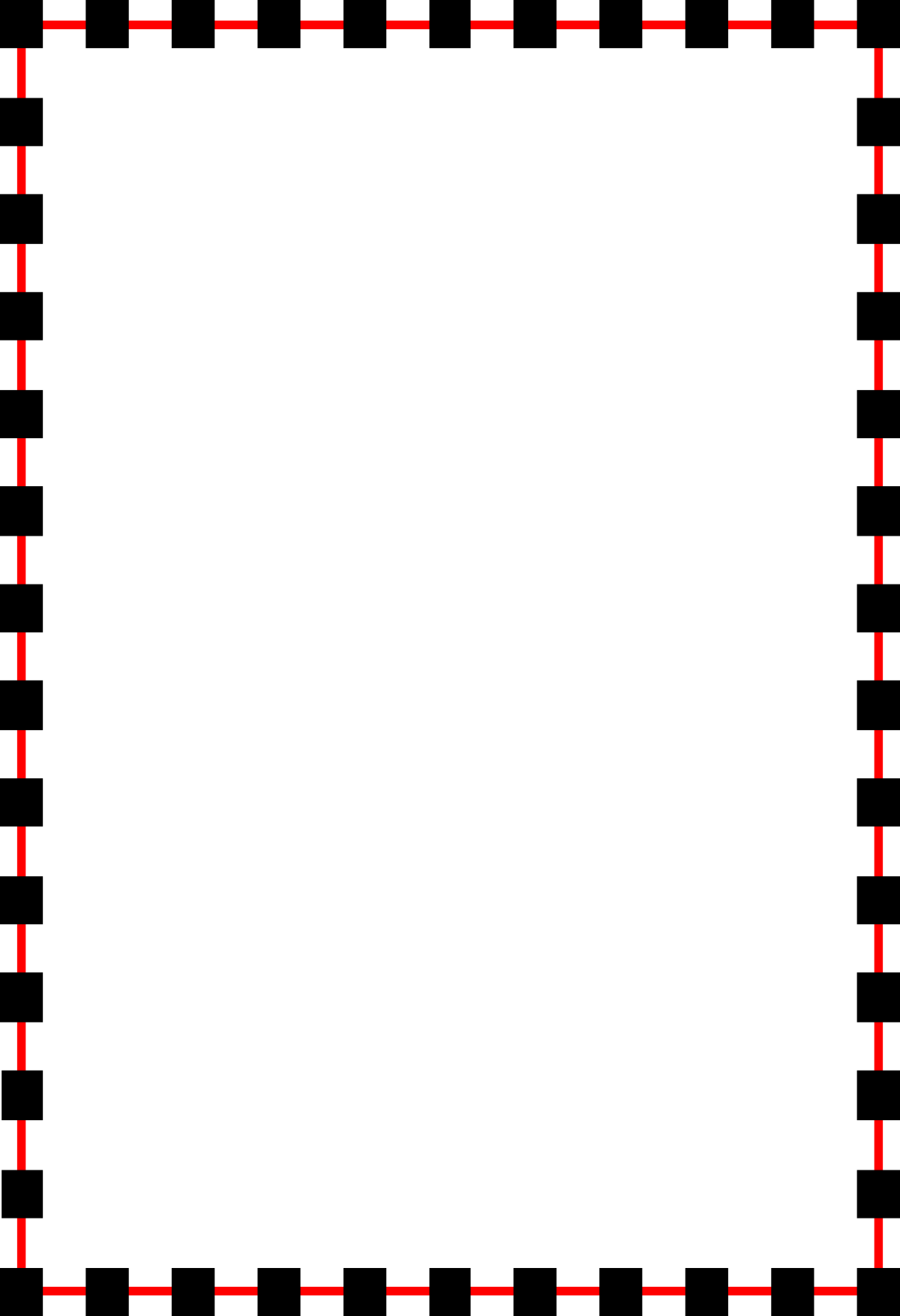 Borders for Business: Elegant White Outline on Black Background Clipart