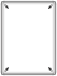 Decorative Black and White Frame Clipart with Elegant Borders