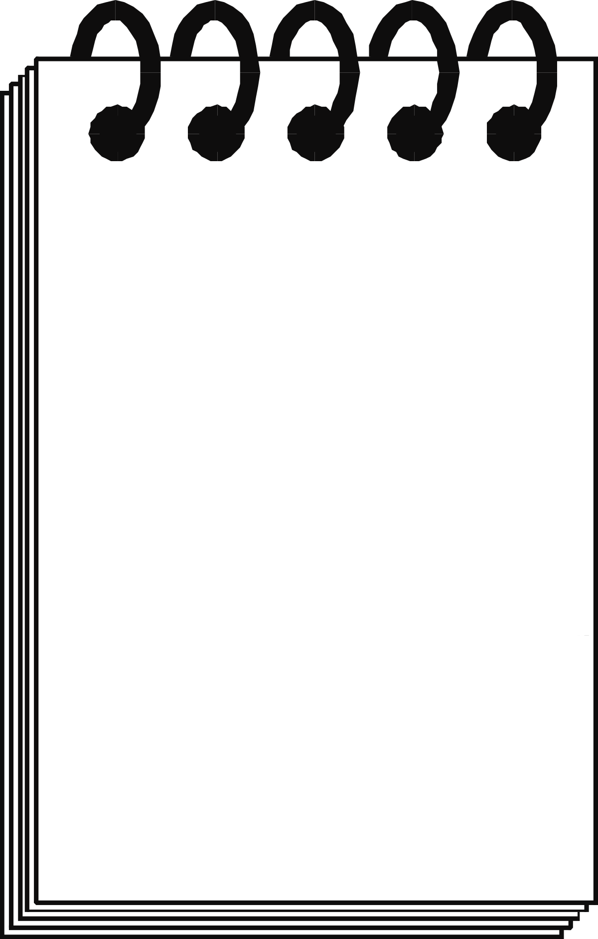 Blank Notepad Clipart - Ideal for Business Borders & Creative Designs