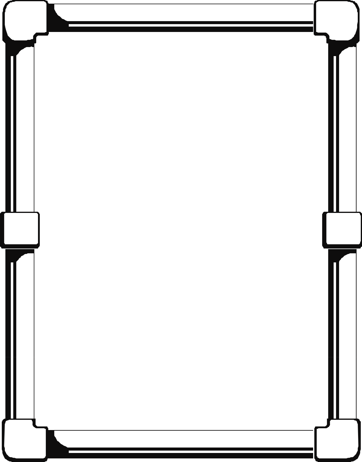 a black and white photo frame clip art png transparent Black and White Photo Frame Clipart - Elegant Borders and Frames Design