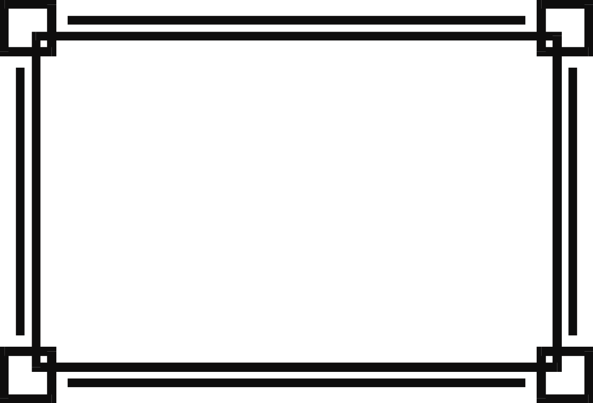 Black Border Square Frame Clipart - Elegant Decorative Borders