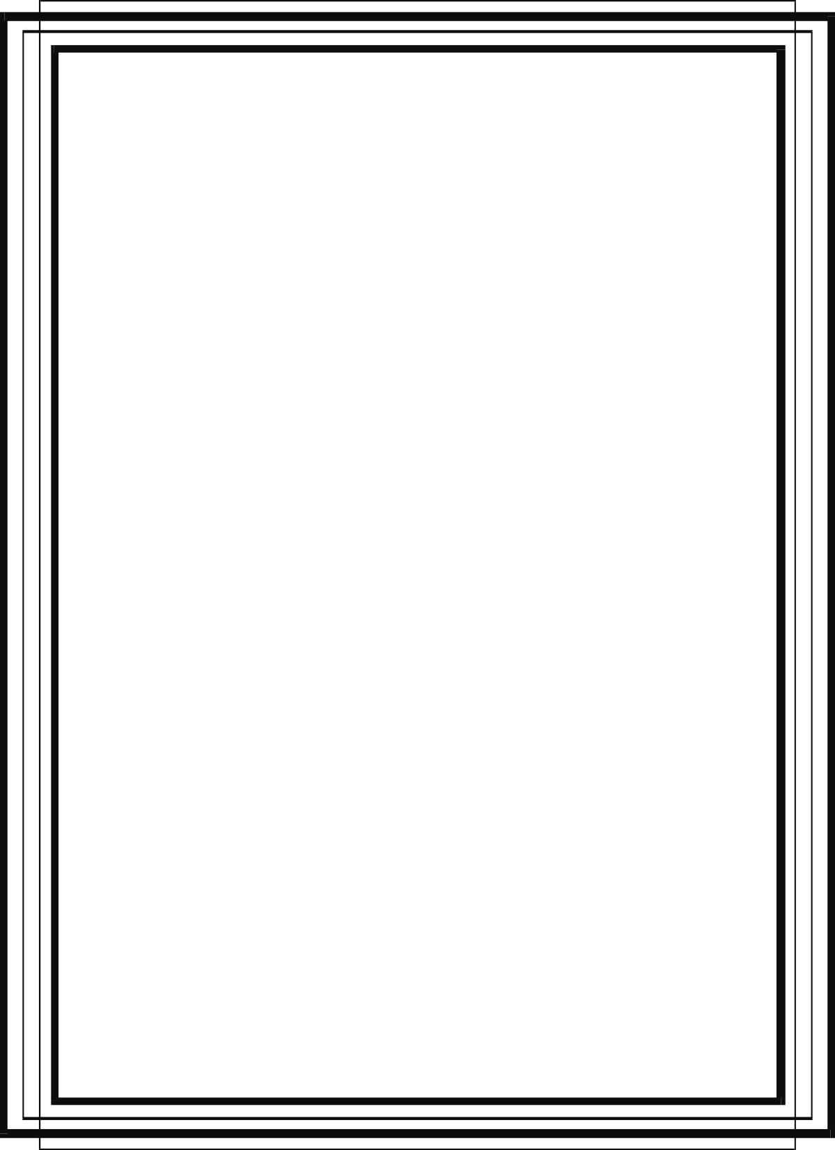 Black Square Frame with White Border - Elegant Clipart Design