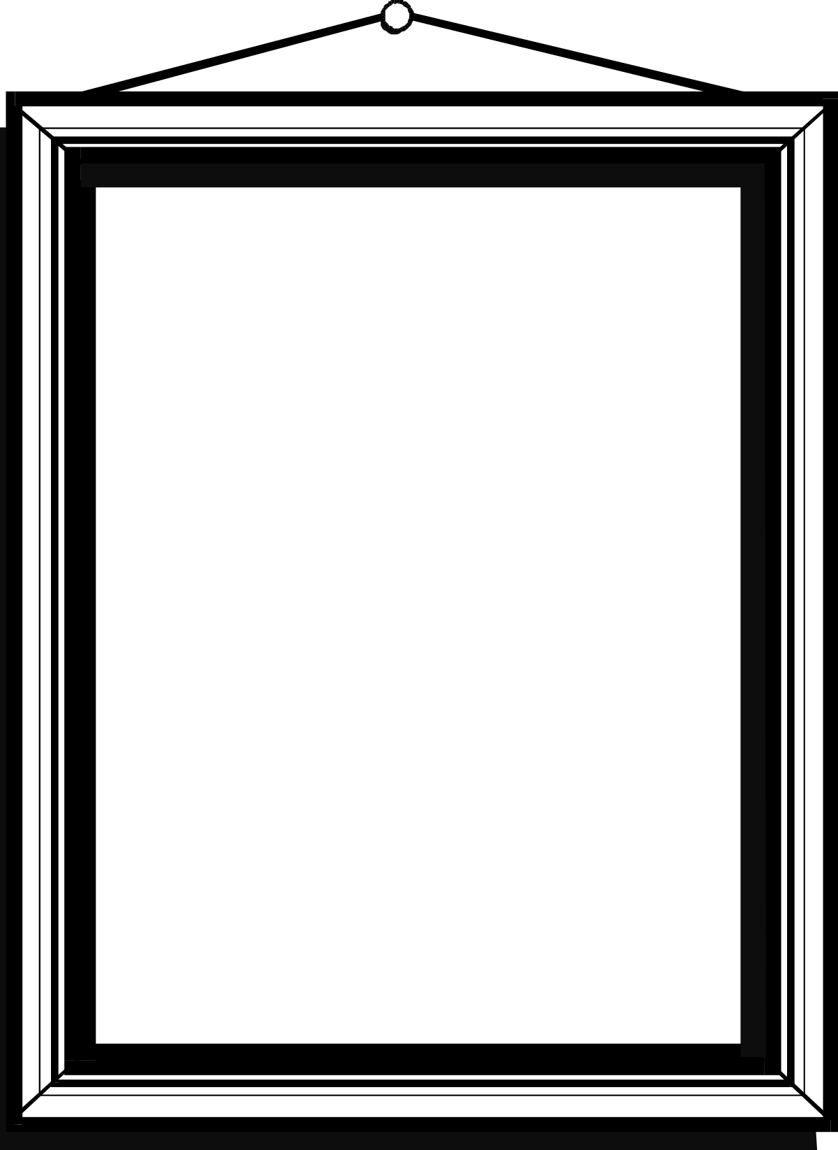 Black and White Frame Clipart - Stylish Borders for Creative Designs