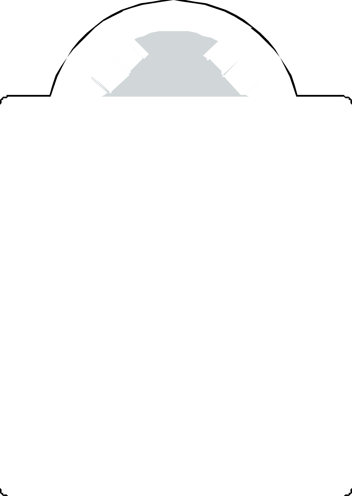 Borders and Frames: Car with White Roof on Black Background Clipart