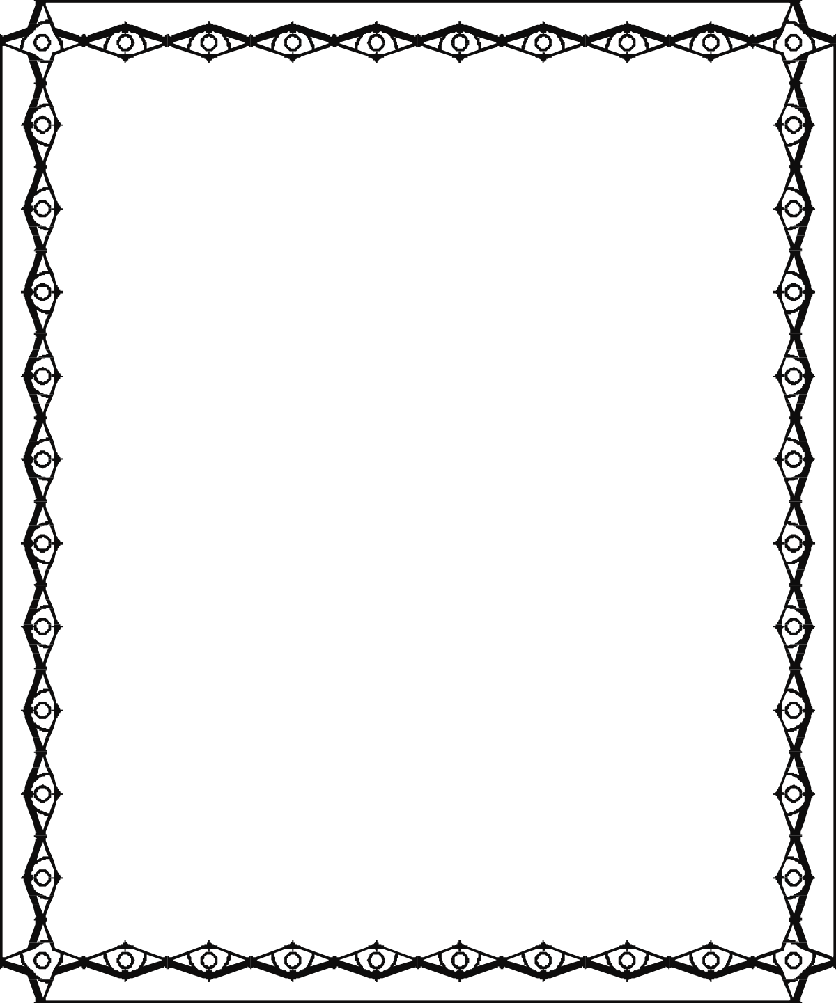 Elegant Black and White Frame Clipart for Creative Borders