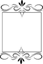Floral Design Black and White Frame Clipart for Stunning Borders
