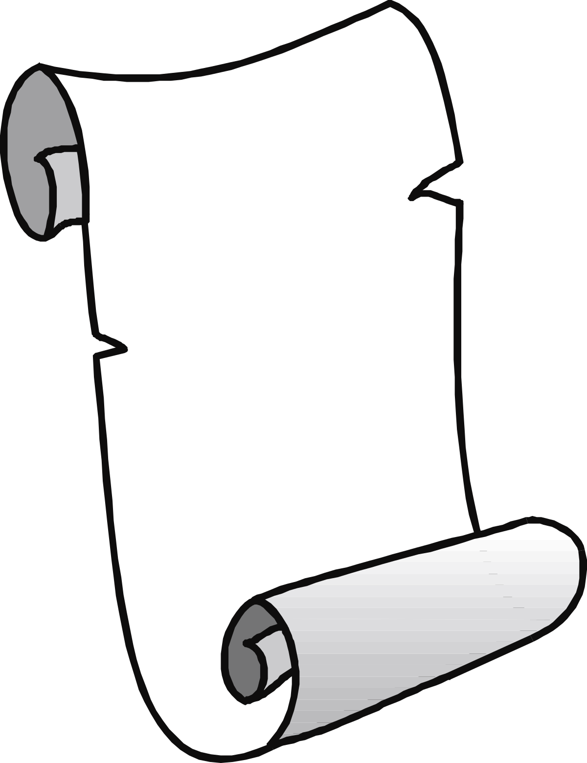 Creative Borders Clipart: Business Roll of Paper on Black Background