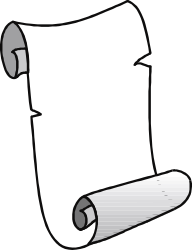 Creative Borders Clipart: Business Roll of Paper on Black Background