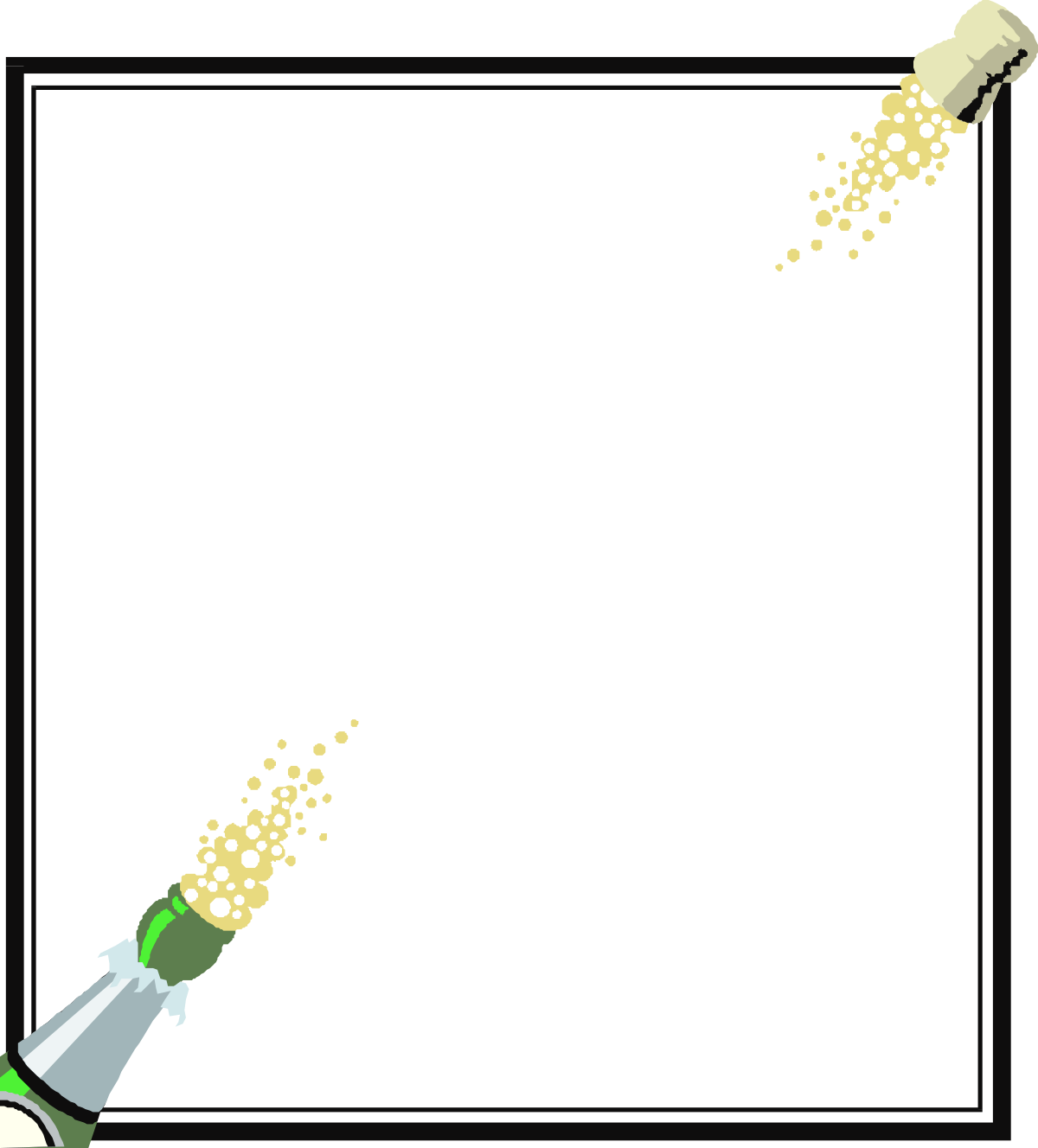 Champagne Bubbles Celebration Clipart for Leisure Themes