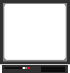 Old Television Clipart - Vintage Blank Screen for Leisure Designs