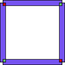 Square Frame with Red and Green Border Clipart