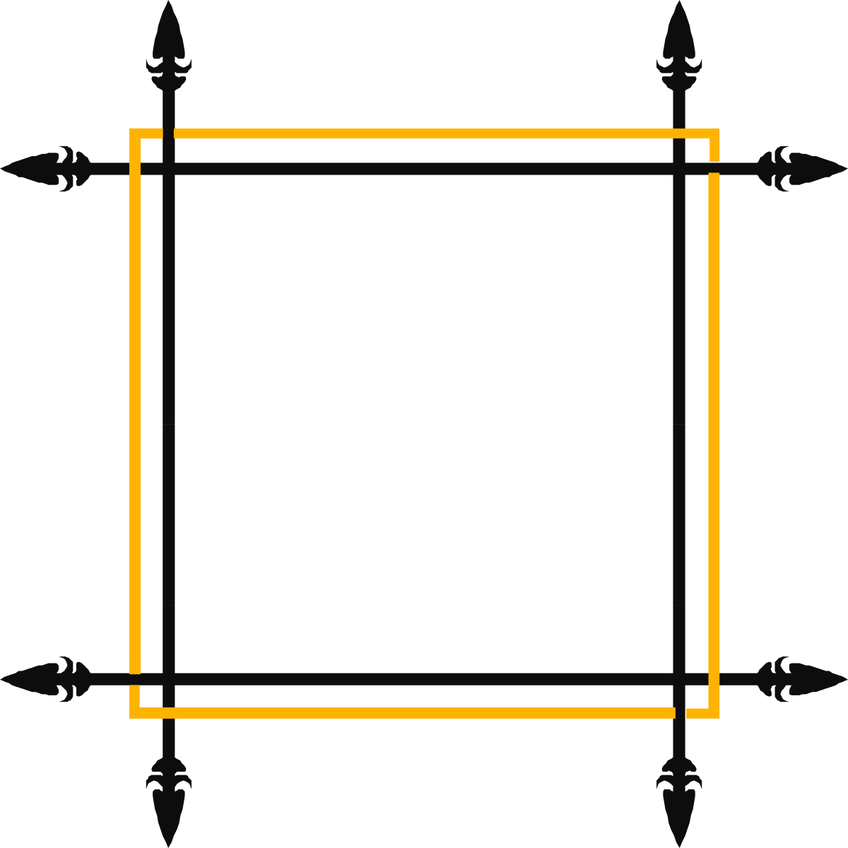 a square with arrows pointing up to the center clip art png transparent Borders and Frames: Square Clipart with Arrows Pointing Upward