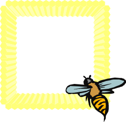 Borders Clipart: Adorable Bee Illustration with Decorative Frame