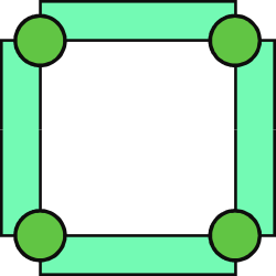 Square Frame with Green Circles Clipart - Decorative Borders and Designs
