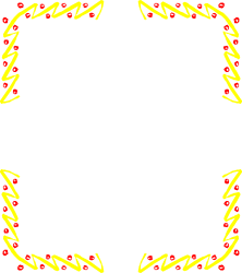 Yellow Frame with Red and Yellow Arrows Clipart for Leisure Designs