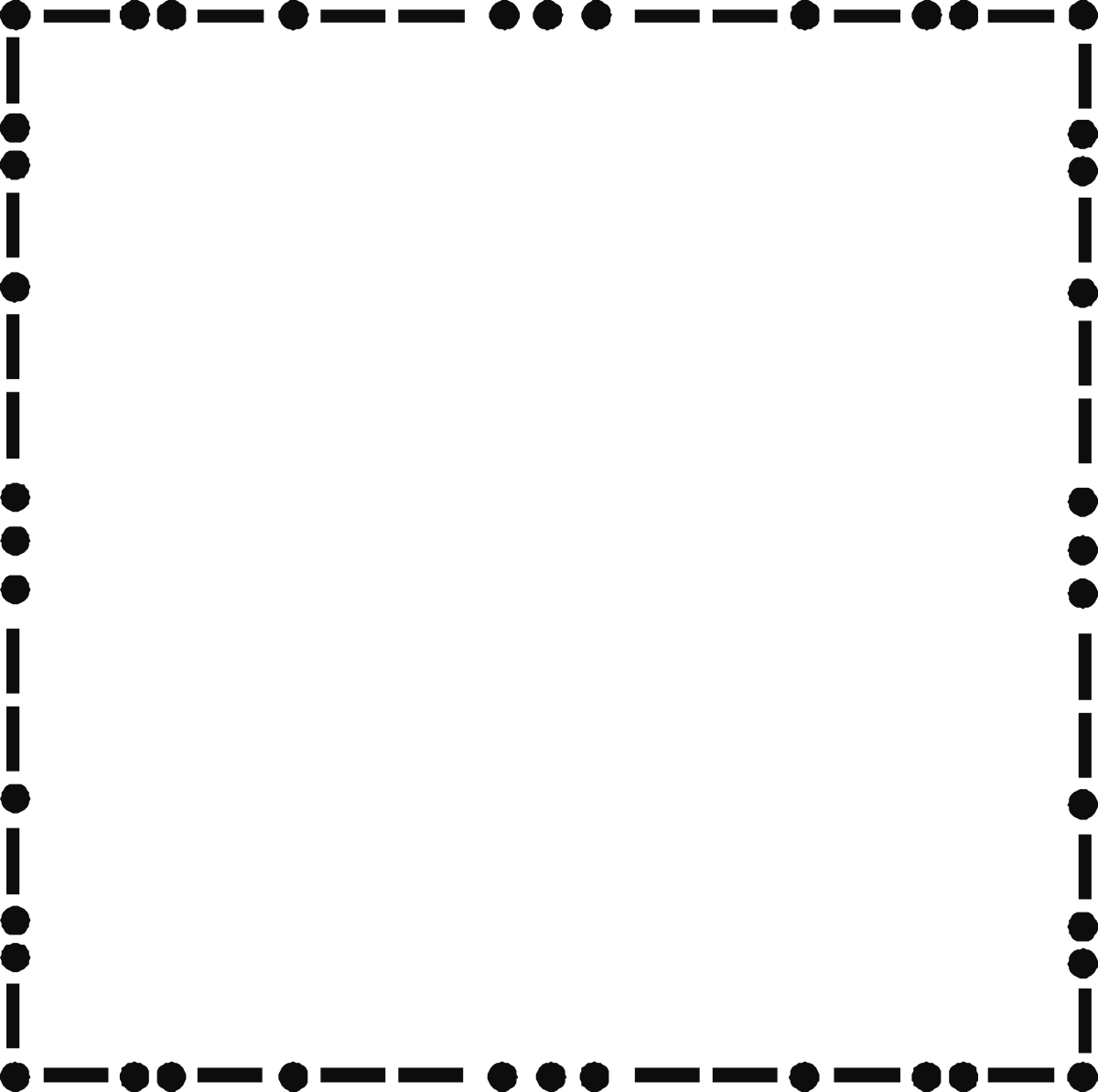 Square Frame with Dots - Elegant Borders and Frames Clipart