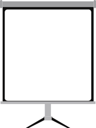 Computer Monitor with White Screen Clipart for Business Borders