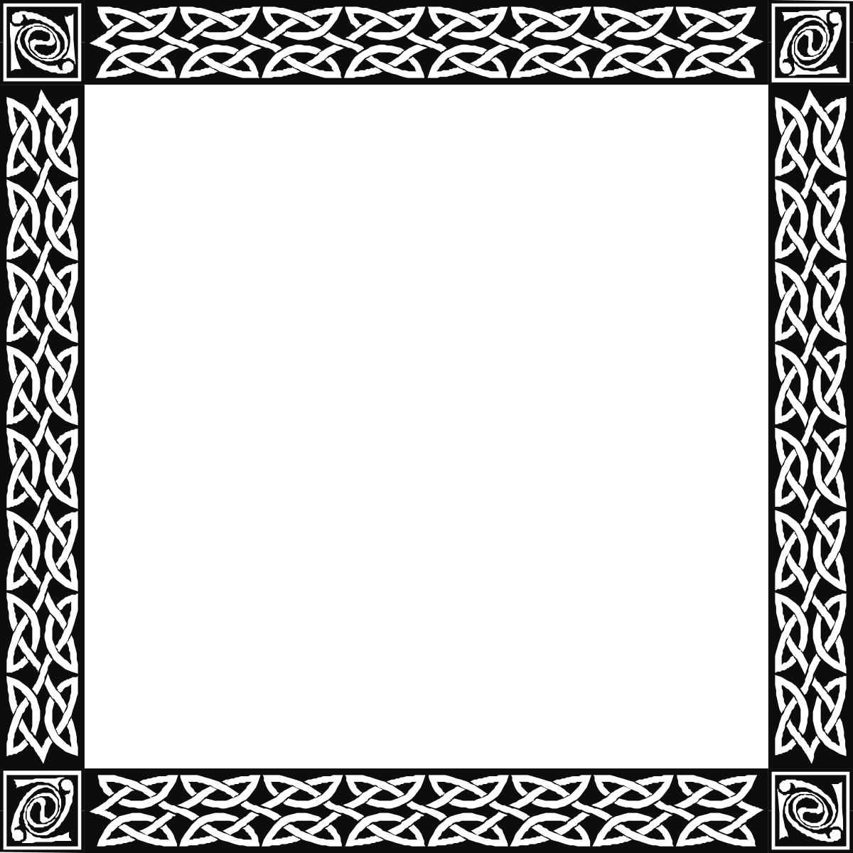 a celtic frame with a pattern in the middle clip art png transparent Celtic Frame with Intricate Pattern | Elegant Borders & Clipart